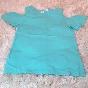 Teal Cold Shoulder Tank Top